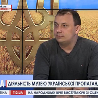 Фундатор Музею української пропаганди на телеканалі 112 Україна (15 червня 2014 р., Київ)