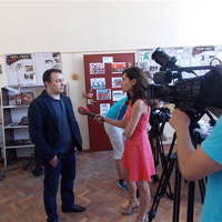 Інтерв'ю телеканалу News One (Київ, Музей української пропаганди, 7 липня 2014 р.)